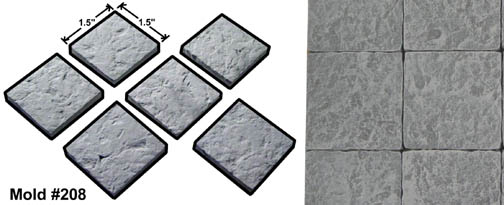 1.5" Rock Floor Tile Mold