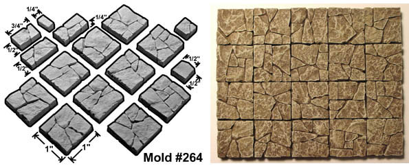 Rubble Floor Tile Mold