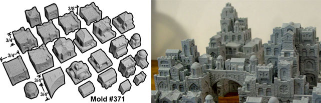 Castle Cube Tops Mold