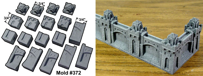 Castle Cubes Wall Mold